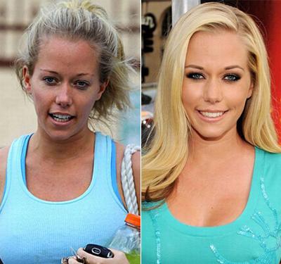 Звезды Голливуда с макияжем и без