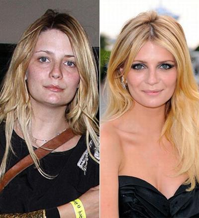 Звезды Голливуда с макияжем и без