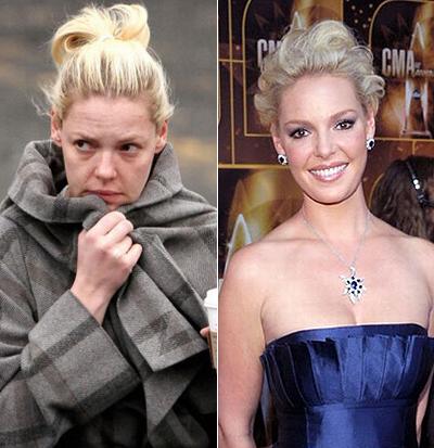 Звезды Голливуда с макияжем и без