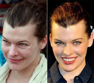 Звезды Голливуда с макияжем и без