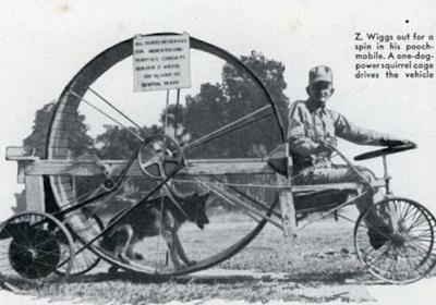 Собакомобиль с двигателем в одну собачью силу (США, 1939)
