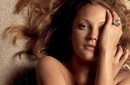 Дрю Берримор — без одежды и в бриллиантах