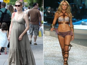 Беременная Хайди Клум  показала животик