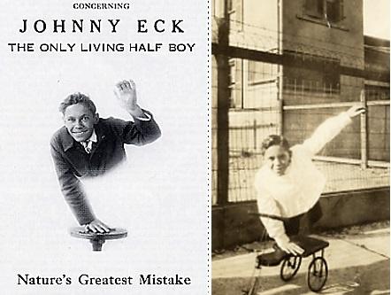 Удивительная история Джонни Эка — знаменитого получеловека