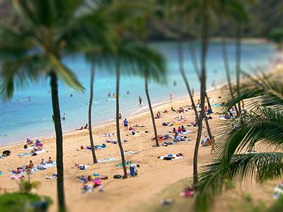 Земной рай: гавайский пляж внутри древнего кратера