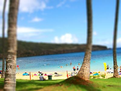 Земной рай: гавайский пляж внутри древнего кратера