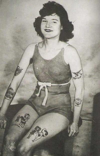 Старинные портреты татуированных женщин