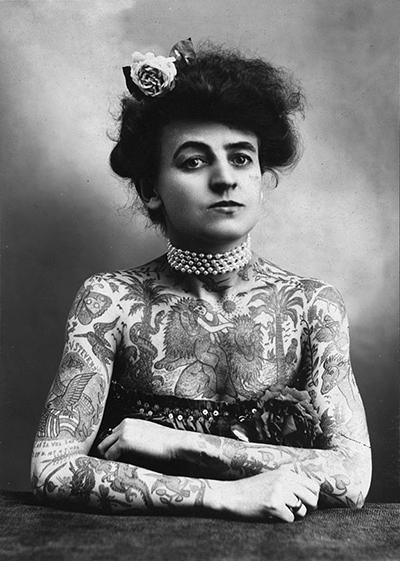 Старинные портреты татуированных женщин