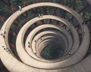 В Дании появится возможность увидеть лес с высоты, прогуливаясь по спиральной тропе