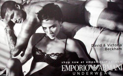 Супруги Бекхэм разделись вместе для Emporio Armani