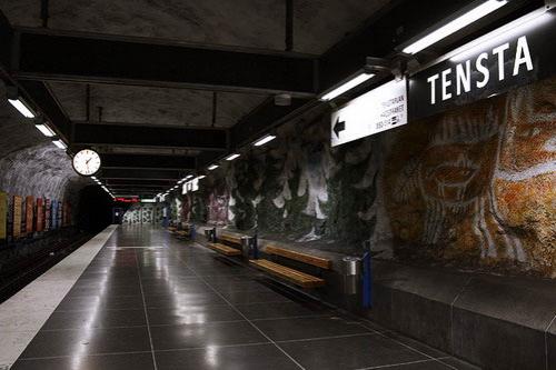 Пещерная подземка Стокгольма