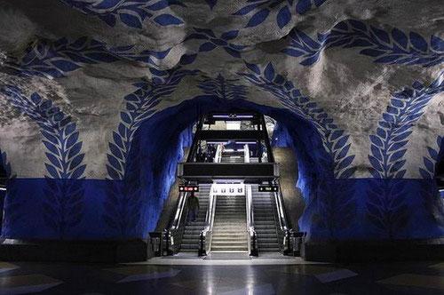 Пещерная подземка Стокгольма