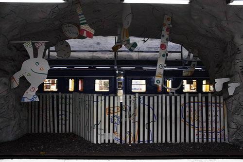 Пещерная подземка Стокгольма