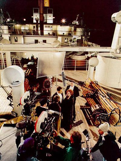 Уникальные кадры со съемочной площадки «Титаника»