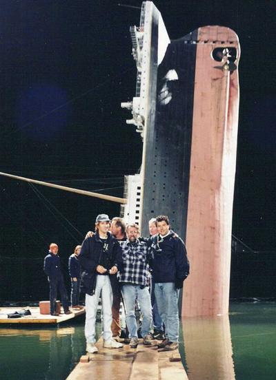 Уникальные кадры со съемочной площадки «Титаника»