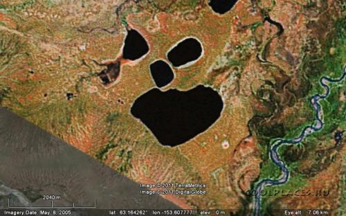 Забавные места планеты, которые можно увидеть на Google Earth