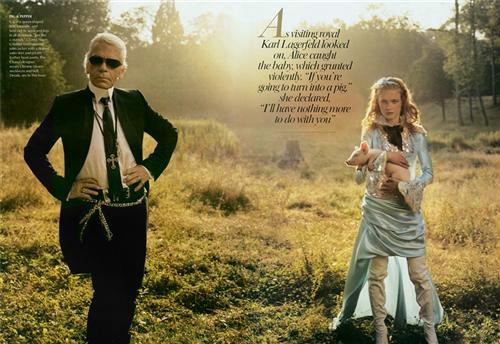 Водянова отправилась в Страну Чудес, чтобы мерить платья