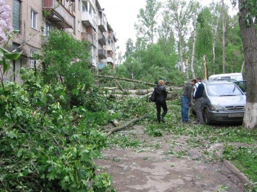 Последствия торнадо в Сергиевом Посаде