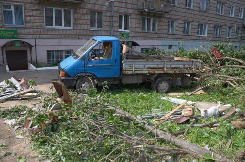 Последствия торнадо в Сергиевом Посаде