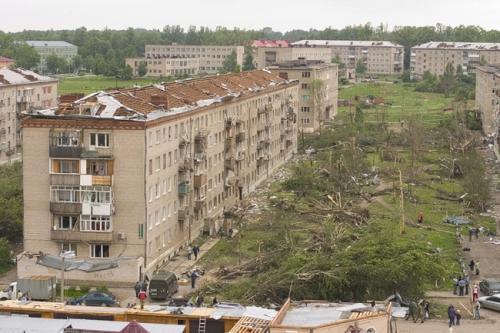 Последствия торнадо в Сергиевом Посаде