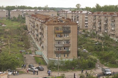 Последствия торнадо в Сергиевом Посаде