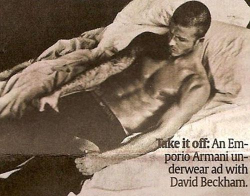 Бэкхем разделся для Армани