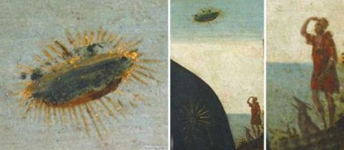 Необъяснимые изображения НЛО на древних рисунках, фресках и картинах