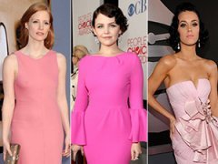 Звездный гардероб: розовые платья на красной дорожке