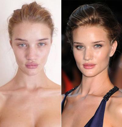 Звезды Голливуда с макияжем и без. Часть 3