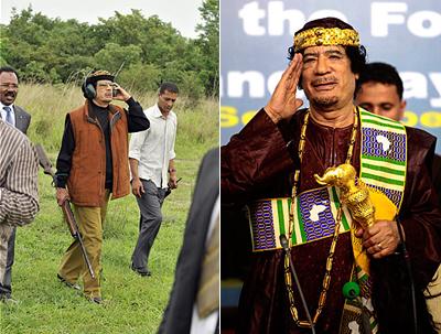 Топ-15 безумных нарядов Муамара Каддафи