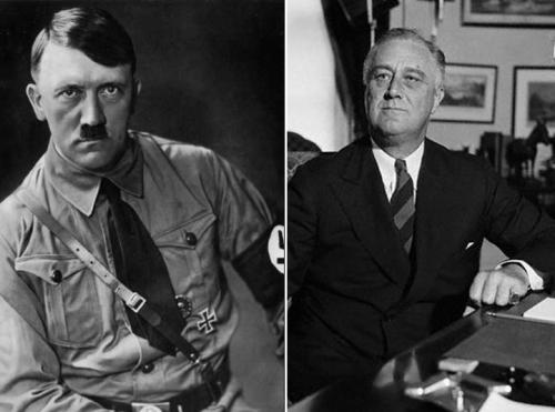 Гитлер и РузвельтВ судьбе ненавидевших друг друга Гитлера и Рузвельта много странных совпадений. В 1933 году практически день в день пришли к власти.