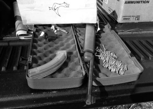 Художник-стрелок рисует картины из винтовки