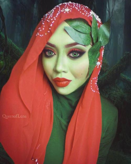 Визажист превращает себя в диснеевских героев при помощи хиджаба