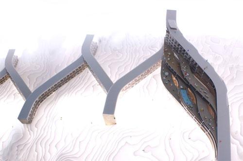 Норвежский отель прогнётся для лыжников «зигзагом»