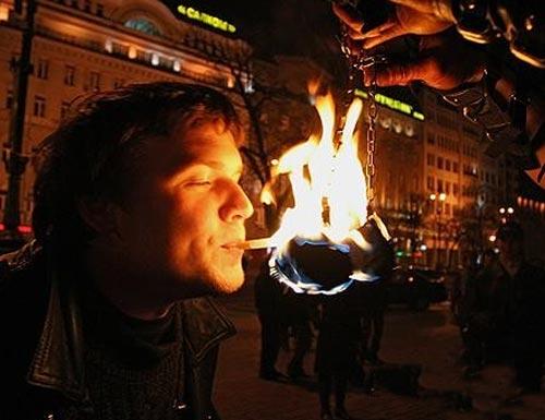 Файермены «зажгли»  Киев