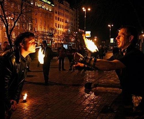 Файермены «зажгли»  Киев
