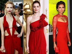 Звездный гардероб: красные платья на красных дорожках