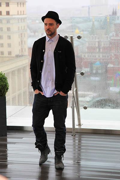 Джастин Тимберлейк попал в Москве под дождь