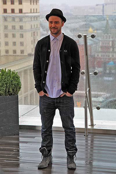 Джастин Тимберлейк попал в Москве под дождь