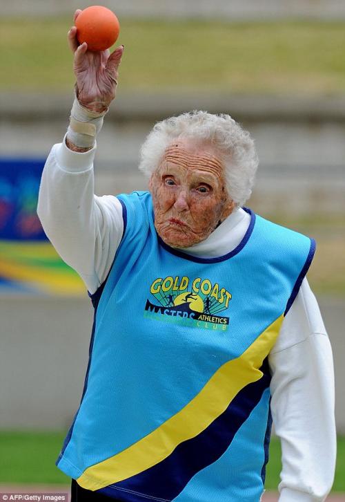 Столетняя спортсменка  установила мировой рекорд