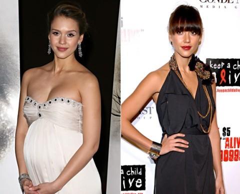 Голливудские мамочки до и после родов