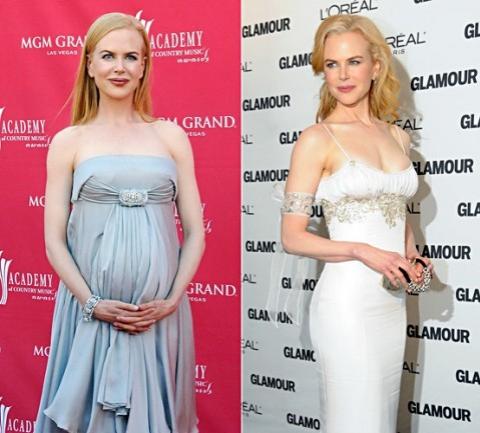Голливудские мамочки до и после родов