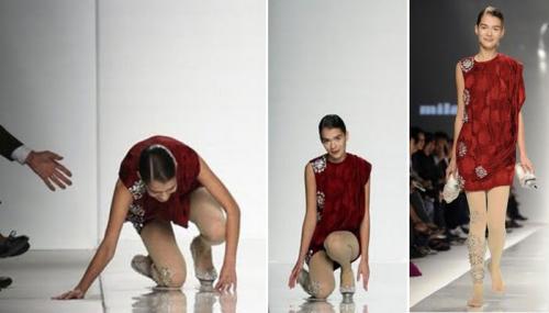 Самые курьёзные падения топ-моделей на подиуме