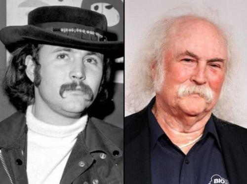 Рок-звезды в молодости и сейчас