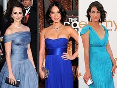 Звездный гардероб: голубые и синие платья на красной дорожке