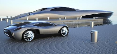 Яхта будущего от Strand Craft с гаражом и суперкаром