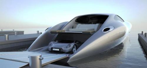 Яхта будущего от Strand Craft с гаражом и суперкаром