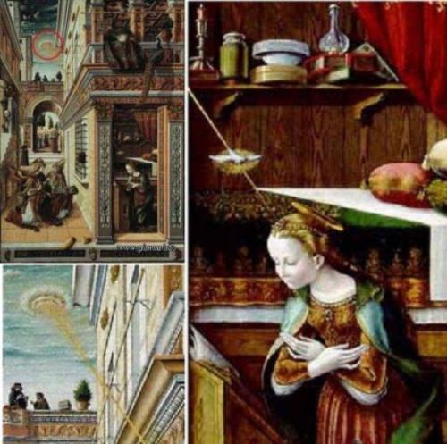 Неопознанные летающие объекты на старых фресках и картинах