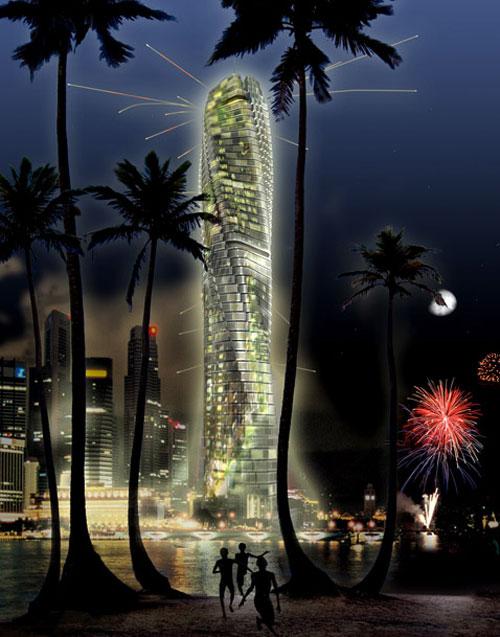 Башня гонит волну над Дубаем