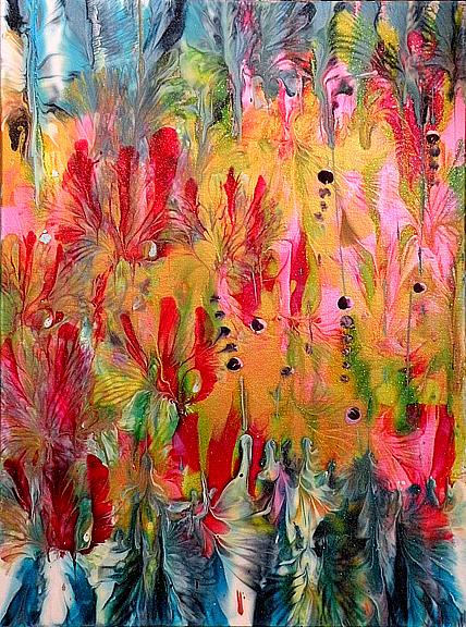 Американка рисует картины своей грудью